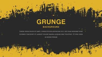 Abstract Yellow Frame Grunge Sport Design In Black Background vector