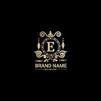 Letter luxury brand logo concept design vector