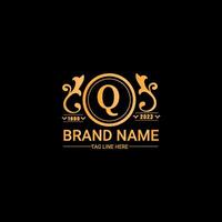 Letter luxury brand logo concept design vector