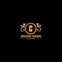 Letter luxury brand logo concept design vector