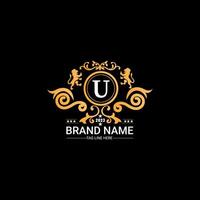 Letter luxury brand logo concept design vector