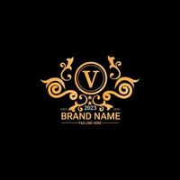 Letter luxury brand logo concept design vector