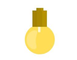 Light bulb icon. Flat illustration of light bulb vector icon for web