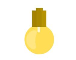 Light bulb icon. Flat illustration of light bulb vector icon for web