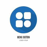 Menu button icon in flat. Logo for business. Stock vector. vector