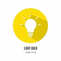 Light bulb icon in flat. Logo for business. Stock vector. vector