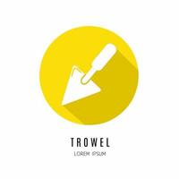 Trowel icon in flat. Logo for business. Stock vector. vector