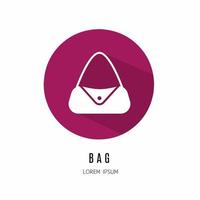 Bag icon in flat . Logo for business. Stock vector. vector