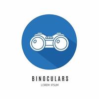 Binoculars icon in flat. Logo for business. Seok vector. vector