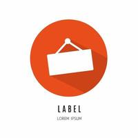 Label icon in flat. Logo for business Stock vector. vector