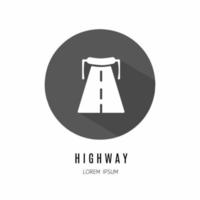 Highway icon in flat. Logo for business Stock vector. vector