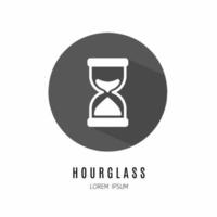 Hourglass icon in flat. Logo for business Stock vector. vector