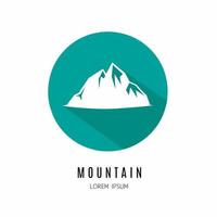 Mountain icon in flat. Logo for business. Stock vector. vector