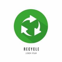 Recycle icon in flat. Logo for business. Stock vector. vector