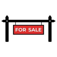 Sale real estate sign. Vector isolated sign