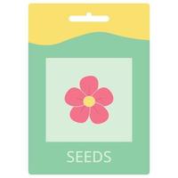 paquete de flor semillas vector plano ilustración