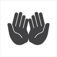 Praying Hands icon vector. Moslem praying hands symbol. Religion icon. Vector illustration