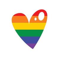 Vector illustration. LGBTQ related symbol in rainbow colors. Heart