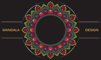 Abstract mandala background. Colorful frame design. vector