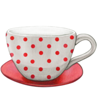 Watercolor hand drawn empty tea cup png