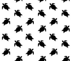 Vector seamless pattern of turtle silhouette