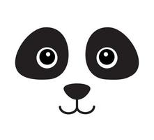 Vector flat cartoon hand drawn doodle panda face