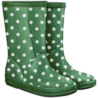 acuarela mano dibujado linda lluvia botas png