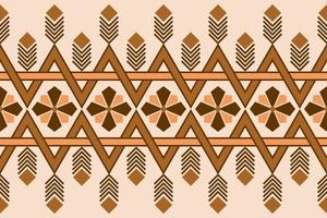 Natural tone geometric ethnic seamless pattern design for wallpaper, background, fabric, curtain, carpet, clothing, and wrapping. vector