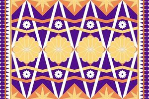 Colorful geometric ethnic seamless pattern design for wallpaper, background, fabric, curtain, carpet, clothing, and wrapping. vector