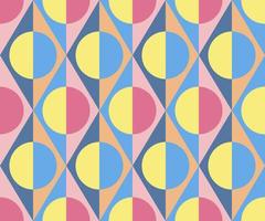 Seamless abstract Vintage background in sixties style. Geometric pattern. Vector illustration