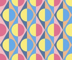 Seamless abstract Vintage background in sixties style. Geometric pattern. Vector illustration