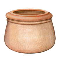 watercolor hand drawn traditional gardening mediterranean terracotta pot png