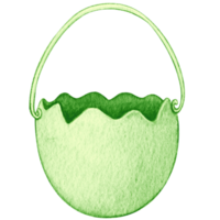 watercolor easter egg shaped basket png