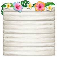 watercolor tropical summer frame png
