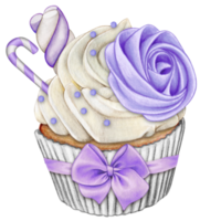 vattenfärg hand dragen muffin png