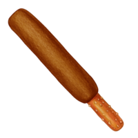 aguarela mão desenhado chocolate coberto pretzel png