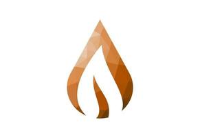 Low Poly and Oil and gas logo design, Vector design concept