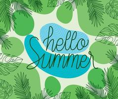 poster of hello summer vector