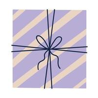 caja de regalo morada vector