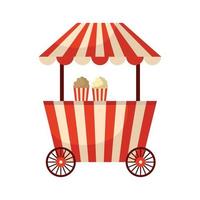 popcorn food car vector