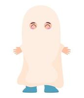 halloween ghost costume vector