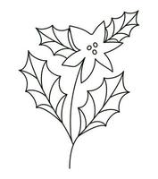 mistletoe flower design vector
