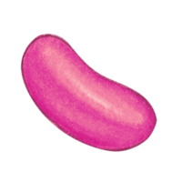 Watercolor hand drawn jelly bean png