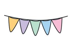 colored garland illustration vector