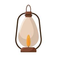 oil lamp design vector