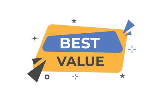 Best Value Button. web template, Speech Bubble, Banner Label Best Value. sign icon Vector illustration