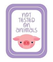 badge of not tested on animals vector