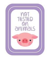 badge of not tested on animals vector