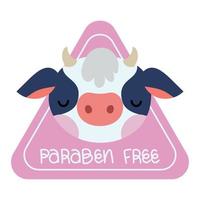 badge of paraben free vector