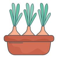 red onion pot vector